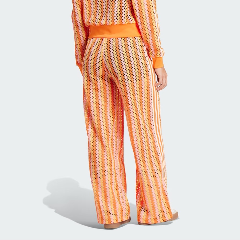 Orange Patterned Wide-Leg Women’s Pants - Picture 2 of 7
